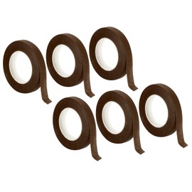 PATIKIL 30 Yard Floral Tapes, 6 Roll Florist Tape Crepe Paper Flowers Bouquets Tapes Waterproof for Bouquet Stem Wrapping, Coffee (27 Meters)