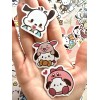 Sanrio Pochacco Stickers 60PCS doodle for suitcase notebook waterproof Reuse