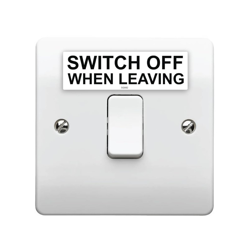 Sticker Gold - 4 Pack - Switch Off When Leaving