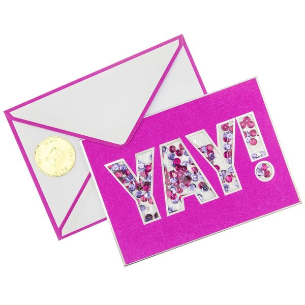 Graphique Yay Congrats Handmade Shaker Card | Graduation, Promotion, Retirement,