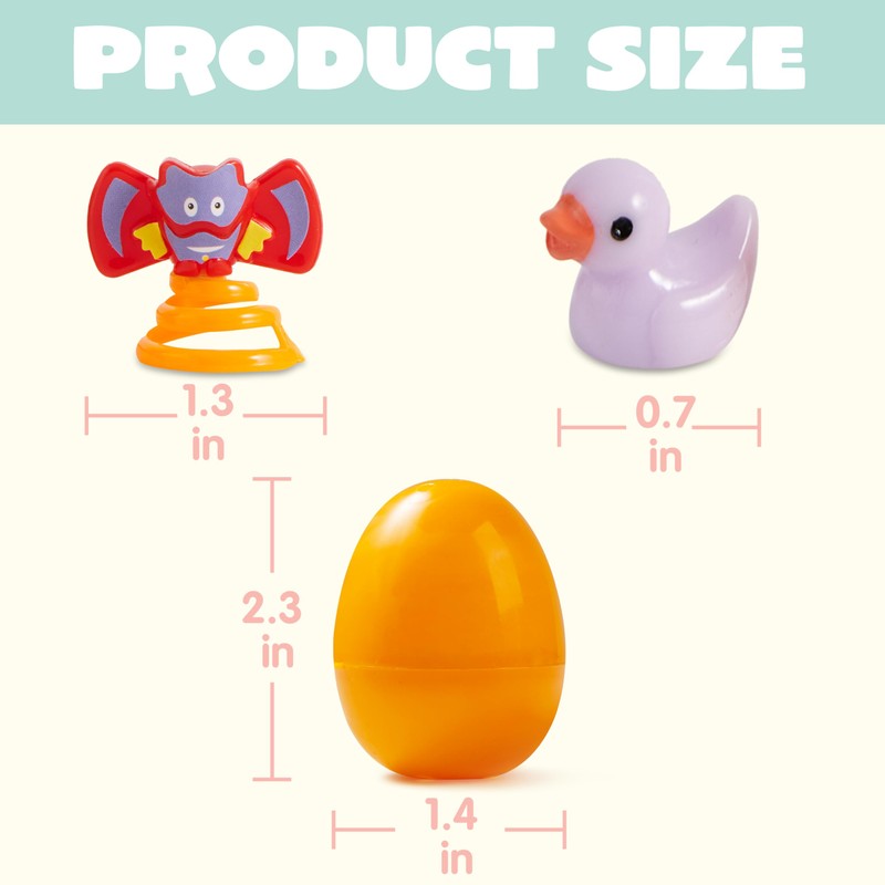 JOYIN 200 PCS Easter Prefilled Eggs with Assorted Toys for