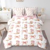 7 Pieces Western Cowgirl Comforter Set Full,Pink Bowknot Cowgirl Boots