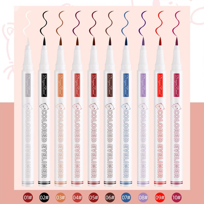 Cute Color Waterproof Eyeliner Liquid Pen Long Lasting Beginners Women