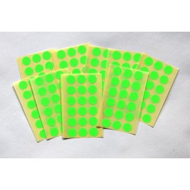 175 Runde Aufkleber - Klebend Bunt Selbstklebend Punkte für Farbe Kodierung - hellgrün