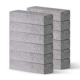 Lenicany 12Pack Pumice Stone for Toilet Cleaning Bowl Stick,Powerfully Cleans Hard Water Rings, Calcium Buildup & Stains, Suitable for Cleaning Toilet, Bathtubs, Kitchen Sink, Grill