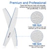 BLESWIN Professional Nail File Set - 12Pcs 100/180 Grit Double-Sided