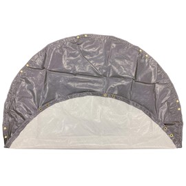 Round 6' Diameter Heavy Duty Silver/White Poly Tarp - 12 Mil, 6 Oz.