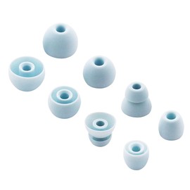 ALXCD Replacement Ear Tips for Powerbeats Pro Headphone, 4 Pairs S/M/L/D 4 Sizes Soft Silicone Earbud Tips Eartips, Fit for Powerbeats Pro 4 Pairs (Glacier Blue)