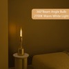 Lawyettle E12 LED Candelabra Bulbs 40 Watt Equivalent, 2700K Warm