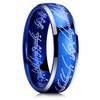 King Will 7mm Tungsten Carbide Ring for Men Blue Magic