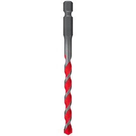 fischer 561645 D-U Hex Universal Drill Bit, 7mm, 7/60/100, for Brick/Wood/Tiles/Plastics/Steel/Concrete, Red/Silver