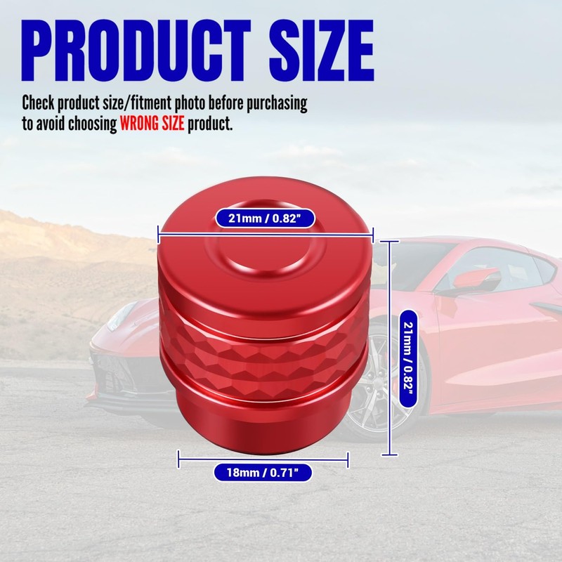 BILLFARO Red Volume Control Knob,Extended Protective Decorative Volume Dial Rotary