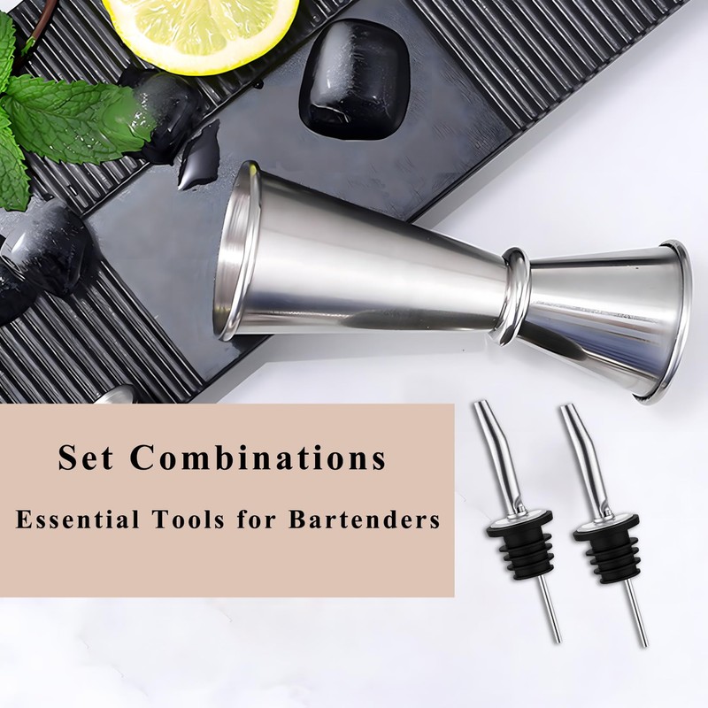 Pafusen Jigger for Bartending with 2 Pourers, Japanese Jiggers with