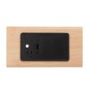 Triangular Digital Wooden Clock Time Date Temperature Humidity Display Alarm