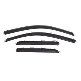 Auto Ventshade [AVS] 194528 In-Channel Ventvisor | 2014 - 2018 Chevy/GMC Silver/Sierra 1500 2015 - 2019 Silv./Si. 2500HD/3500HD 2019 Silv./Si. 1500 Ltd Dbl Cab - Smoke, 4 pc.