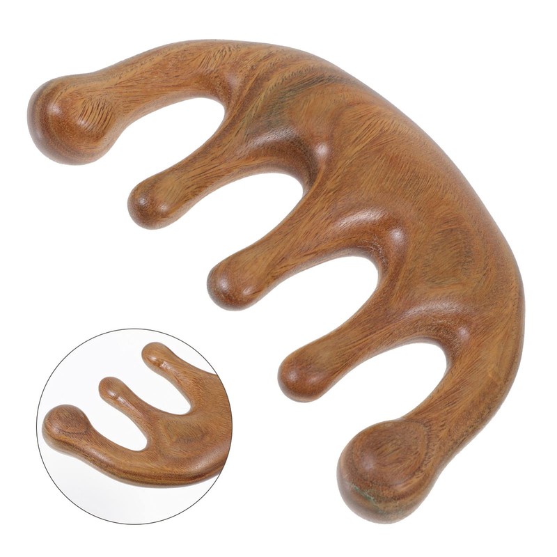 DOITOOL Head Massage Wooden Massage Comb Guasha Comb Scraping Massage