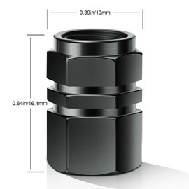 SAVITA 8 Stück Aluminium-Ventilkappen Reifenventil-Staubkappen mit Dichtung Universal Sechskant Ersatz für Autos, SUV, Fahrrad, LKW, Motorräder | Robustes, luftdicht | Anschrauben, Easy-Grip (Grau)