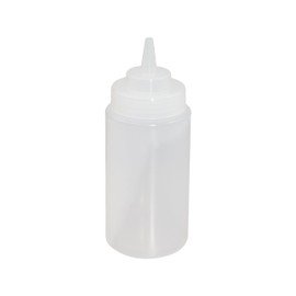 Crestware SB16CW Squeeze Wide Mouth Bottle, 16 oz, Clear