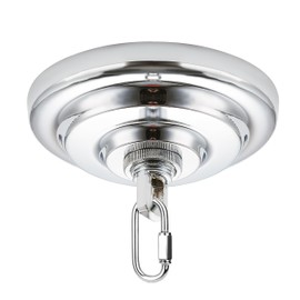 MAYOMAJO 6 Inch Light Canopy Kit with Heavy Duty, Replacement Cover Plate with Mounting Hardware for Chandelier, Pendant Light, Swag Light, Ceiling Fan, Flower Basket or DIY Projects (Chrome)