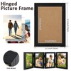 Photo Frame Hold 4 Photos, 4x6 Hinged Folding Wood Picture