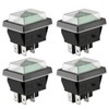 Heschen Rocker Switch ON-OFF DPST 4 Terminals Green Light 16A