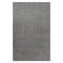 Hand Knotted Loom Wool ECO-Friendly Area Rugs - 5'x8', Rectangle, Light Blue Color, Contemporary Modern Design, High Pile Thick Handmade Anti Skid Rugs for Living Room (L00647)