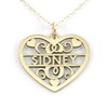 AJ's Collection Sterling Silver Fancy Heart Initial and Name Necklace.