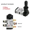 GHM PNEUMATIC 1/4"NPT 5 Way 2 Postion Lever Operated Valve