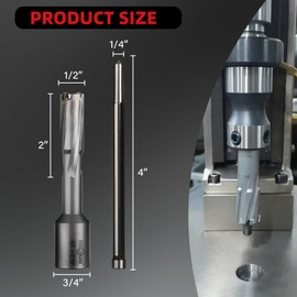 ANGELSWORD TCT Annular Cutter Diameter 1/2", Cutting Depth 2" Tungsten Carbide Tipped, Mag Drill Bits Kit for Magnetic Drill Press, with One 1/4"*4" Pilot Pin