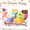Paper Ice Cream Cups, 50-Pack 11-oz Disposable Dessert Bowls for