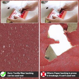 Shineboc Sandpaper Roll Grit 120, 115 mm x 10 m Sandpaper Roll for Hand Sanders for Wood Metal