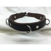 Lockable Black Upholstery Leather Collar with D Rings Comes with