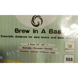 Bellamei Lot of 4 Brew Bag, Large 26" x 22" Reusable Drawstring Straining Brew in a Bag