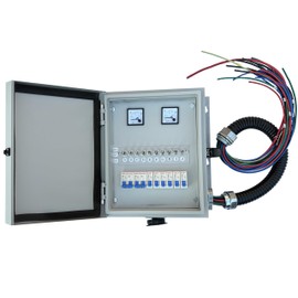 Generator Transfer Switch, 30A Manual Transfer Switch, 10 Circuit Kit 120V/240V, with L14-30P Tailor-Made for Portable generators. IP 67 Waterproof pre-Wired Indoor and Outdoor use