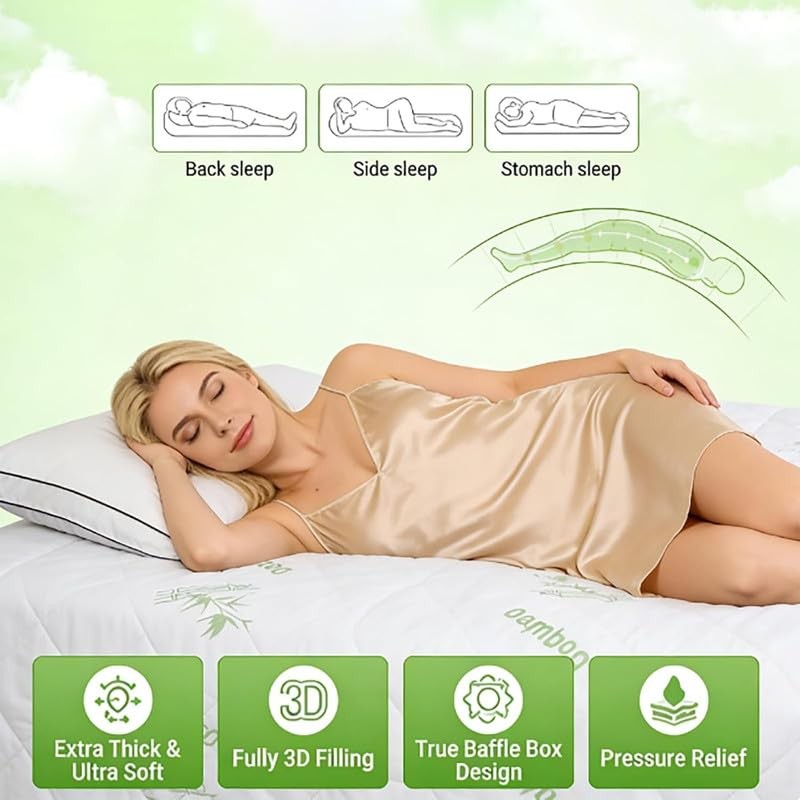 Bamboo Mattress Topper, Westmonth Mattress Pad, Cooling Thick Breathable Viscose