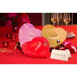 Lindt LINDOR Assorted Chocolate Candy Truffles Heart, Valentine's Day Assorted Chocolate with Truffle Center, 5.5 oz.