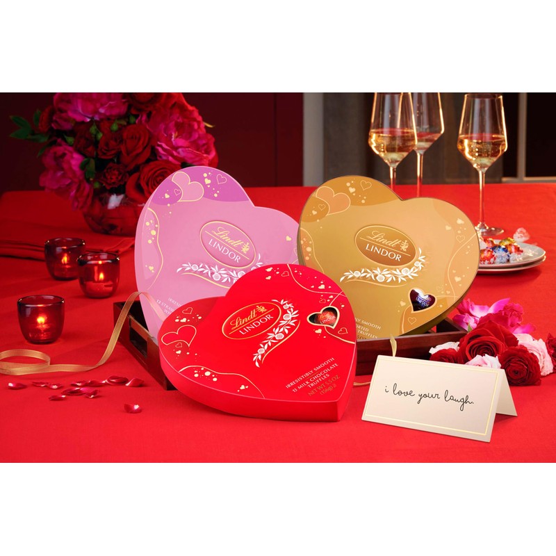 Lindt LINDOR Assorted Chocolate Candy Truffles Heart, Valentine's Day Assorted