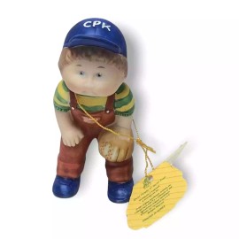 Cabbage Patch Kids Vintage 1984 Cabbage Patch Porcelain Figurine "Baseball Boy" Collectible Figure