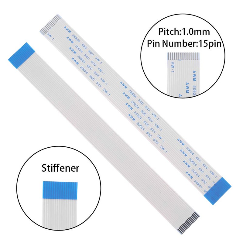 Aokin for Raspberry Pi Camera Cable, FFC Cable Ribbon Flex