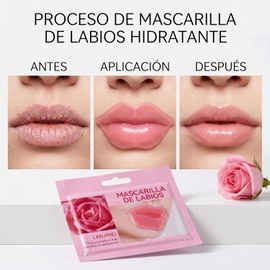 Set de 30 Parches de Hidrogel para Labios con Colágeno y Vitaminas - Mascarilla Labial Hidratante y Nutritiva para Labios Secos, Tratamiento Reparador y Suavizante para Skincare Profesional