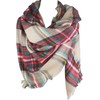 VIVIAN & VINCENT Women's Fall Winter Scarf Classic Tassel Plaid