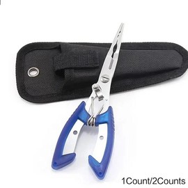 Multifunctional Fishing Plier with Storage Bag, Portable Fishing Pliers with Lock Catch, Fishing Accessories - Color: Blue, Specification: 1Count