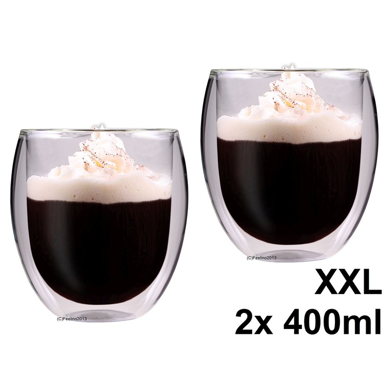 Feelino 400 ml jumbo double-walled glass double-walled thermal glasses /