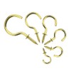 WMYCONGCONG 75pcs Screw Hooks Copper Plated Screw Hooks Wall Hanging