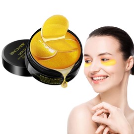 Parches para Ojos 24k Oro- 30 Pares- Mascarillas de Colageno para Ojos, Acido Hialuronico Ojos para Eliminar Ojeras, Bolsas y Arrugas en Los Ojos- Antiarrugas, Hidratante, Parecer Menos Cansado…