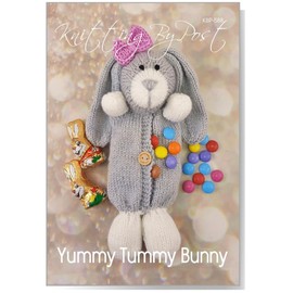 Knitting by Post Knitting Pattern Leaflet for Yummy Tummy Bunny Rabbit Animal Easter Soft Toy A5 Leaflet