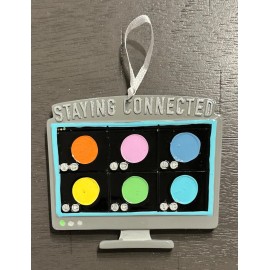 Polar X, PolarX " Staying Connected " Zoom Conference Call Screen Personalizable Ornament