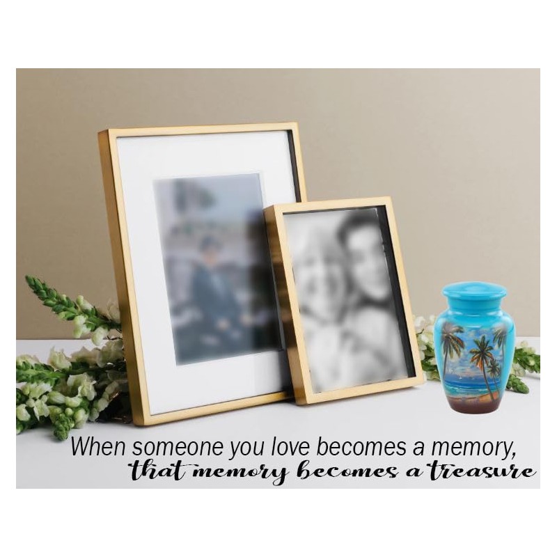 Immortal Memories Paradise Beach Keepsake Urn - Hand Painted Miniature