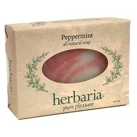 Herbaria Peppermint Handcrafted All-Natural Soap with Essential Oils. 4.5 oz Bar. Enjoy 60 More Skin-Friendly Varieties.