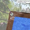 STARPYNG-5 Mil Brown/Blue 16x20 Feet Tarp-LightDuty Waterproof Tarpaulin-Waterproof, UV Resistant,